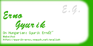 erno gyurik business card